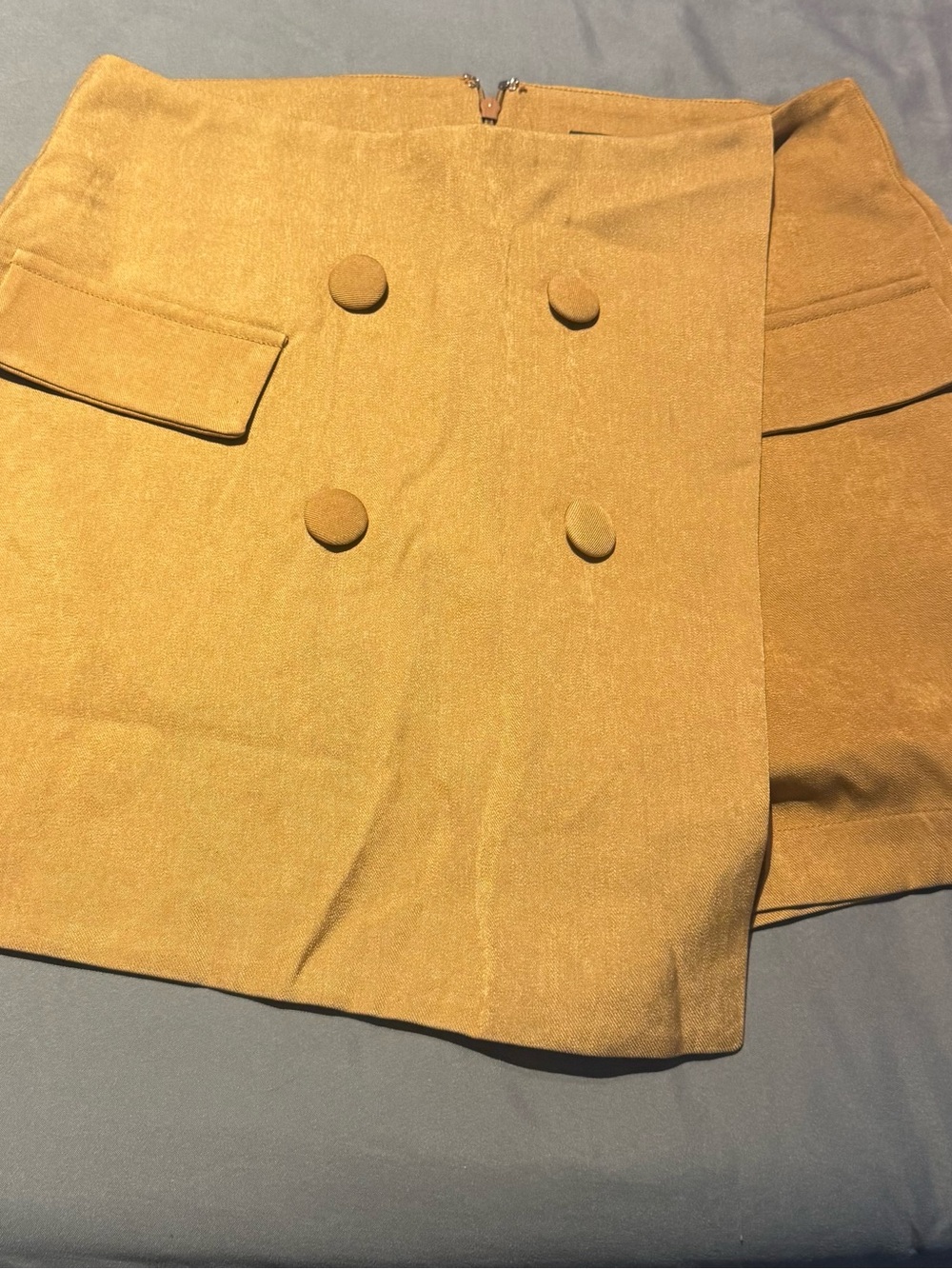 Lulu's Camel Double-Breasted Mini Skort - Picture 2 of 6